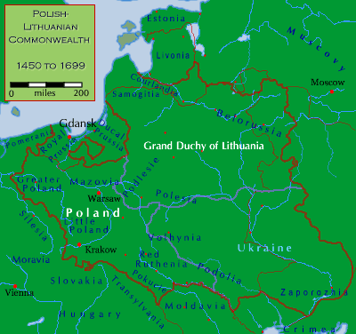 Map of Poland-Lithuania 